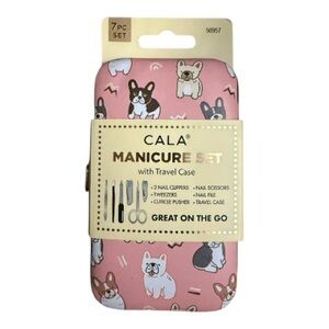 CALA Pink Manicure Set with Travel Case